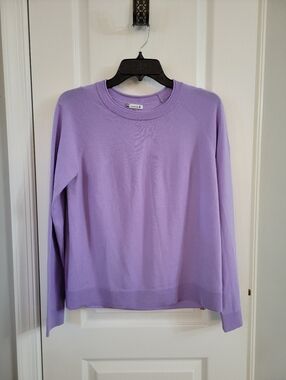 Smartwool Edgewood Merino Wool Crew Neck Sweater Ultra Violet Lavender Medium